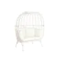 Chaise de jardin DKD Home Decor 130 x 68 x 146 cm rotin synthétique Acier Blanc de DKD Home Decor, Fauteuils - Réf : S3042499...