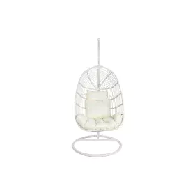 Poltrona de jardim suspensa DKD Home Decor Branco Metal Alumínio Rotim sintético 94 x 100 x 196 cm de DKD Home Decor, Poltron...