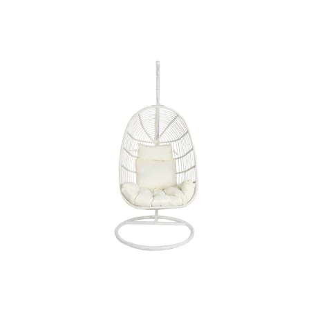 Poltrona de jardim suspensa DKD Home Decor Branco Metal Alumínio Rotim sintético 94 x 100 x 196 cm de DKD Home Decor, Poltron...