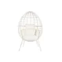 Chaise de jardin DKD Home Decor 90 x 65 x 151 cm Métal rotin synthétique Blanc de DKD Home Decor, Fauteuils - Réf : S3042501,...