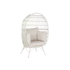 Poltrona da giardino DKD Home Decor Bianco Metallo rattan sintetico 99 x 71 x 147 cm di DKD Home Decor, Poltrone - Rif: S3042...