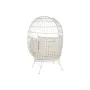 Poltrona da giardino DKD Home Decor Bianco Metallo rattan sintetico 99 x 71 x 147 cm di DKD Home Decor, Poltrone - Rif: S3042...