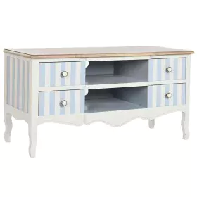 Mobile TV DKD Home Decor Bianco Blu cielo (120 x 48 x 60 cm) di DKD Home Decor, Tavoli e porta TV - Rif: S3042522, Prezzo: 29...