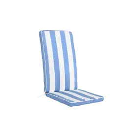 Cuscino per sedie DKD Home Decor Bianco Blu cielo 42 x 4 x 115 cm di DKD Home Decor, Cuscini per sedie da giardino - Rif: S30...