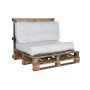 Almofada DKD Home Decor De solo Branco Verde Cinzento claro Bambu Alumínio 120 x 80 x 16 cm de DKD Home Decor, Almofadas - Re...