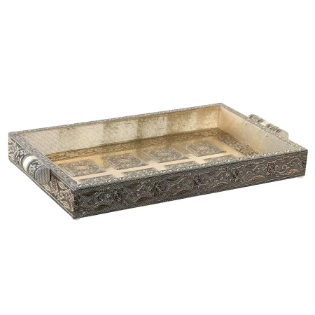 Plateau DKD Home Decor Champagne Bois Métal 36 x 22 x 4 cm de DKD Home Decor, Plats et plateaux - Réf : S3042734, Prix : 14,7...