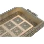 Tray DKD Home Decor Champagne Wood Metal 36 x 22 x 4 cm by DKD Home Decor, Plates and dishes - Ref: S3042734, Price: 14,75 €,...