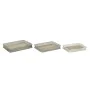 Jeux de plateaux DKD Home Decor 53 x 38 x 8 cm Métal Multicouleur (3 Unités) de DKD Home Decor, Plats et plateaux - Réf : S30...