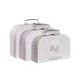 Set of decorative boxes DKD Home Decor 28 x 9,5 x 20 cm Pink Metal Multicolour Cardboard by DKD Home Decor, Storage - Ref: S3...