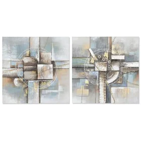 Cadre DKD Home Decor Abstrait 80 x 3 x 80 cm Moderne (2 Unités) de DKD Home Decor, Impressions sur toile - Réf : S3042886, Pr...