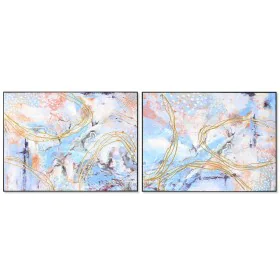 Cadre DKD Home Decor 122 x 4,5 x 92 cm Abstrait Moderne (2 Unités) de DKD Home Decor, Impressions sur toile - Réf : S3042891,...