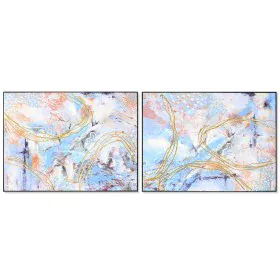 Cadre DKD Home Decor 122 x 4,5 x 92 cm Abstrait Moderne (2 Unités) de DKD Home Decor, Impressions sur toile - Réf : S3042891,...