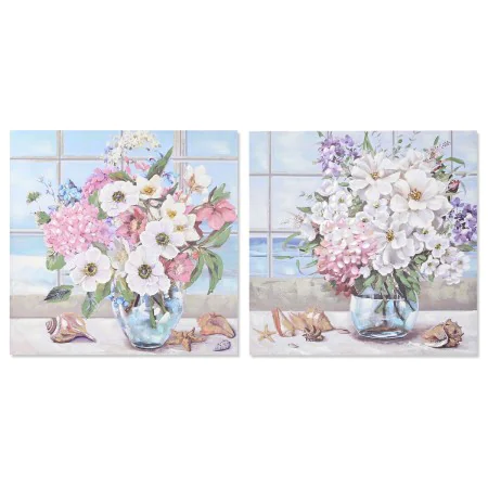 Painting DKD Home Decor 100 x 2,8 x 100 cm 100 x 3 x 100 cm Shabby Chic (2 Units) by DKD Home Decor, Prints on Canvas - Ref: ...