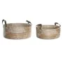 Conjunto de Cestas DKD Home Decor 45 x 35 x 18 cm Poliuretano Tropical Zostera marina de DKD Home Decor, Caixas - Ref: S30429...