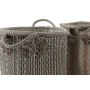 Cesta Multiusos DKD Home Decor Castanho Preto Vermelho Boho 30 x 30 x 36 cm (2 Unidades) de DKD Home Decor, Caixas de arrumaç...