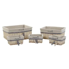 Set de basket DKD Home Decor 48 x 38 x 13 cm Polyester Spirales (5 Unités) de DKD Home Decor, Boîtes - Réf : S3042967, Prix :...