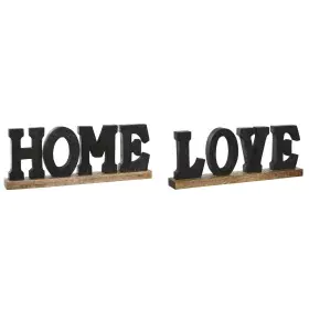 Figura Decorativa DKD Home Decor Preto Castanho 40 x 5 x 15 cm (2 Unidades) de DKD Home Decor, Adornos - Ref: S3042993, Preço...