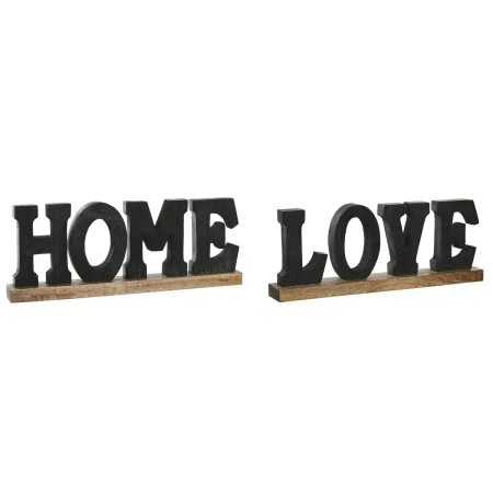 Figura Decorativa DKD Home Decor Negro Marrón 40 x 5 x 15 cm (2 Unidades) de DKD Home Decor, Adornos - Ref: S3042993, Precio:...