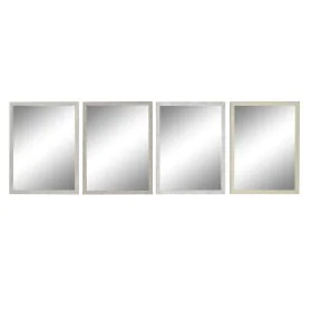 Wall mirror DKD Home Decor 56 x 2 x 76 cm Crystal Grey Beige White polystyrene (4 Units) by DKD Home Decor, Wall-Mounted Mirr...