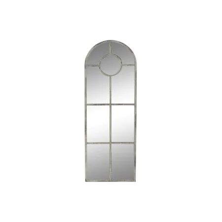 Espelho de parede DKD Home Decor 42 x 2,5 x 122 cm Cinzento Metal Branco Vintage Janela de DKD Home Decor, Espelhos de parede...