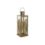 Lanterna DKD Home Decor Dourado Metal 16,5 x 16,5 x 50 cm Folha de planta de DKD Home Decor, Candelabros e suportes para vela...