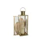 Lanterne DKD Home Decor Doré Métal 16,5 x 16,5 x 50 cm Feuille d'une plante de DKD Home Decor, Bougeoirs et chandeliers - Réf...