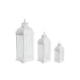 Farolas DKD Home Decor 24 x 24 x 74 cm Acabado envejecido Cristal Metal Blanco Árabe de DKD Home Decor, Candelabros y portave...