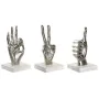 Figurine Décorative DKD Home Decor Argenté 10 x 10 x 20 cm (3 Unités) de DKD Home Decor, Objets de décoration - Réf : S304319...