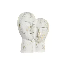 Figurine Décorative DKD Home Decor 23 x 10 x 30 cm Visage Doré Aluminium Blanc de DKD Home Decor, Objets de décoration - Réf ...