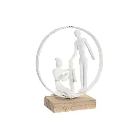 Figura Decorativa DKD Home Decor 23 x 10 x 27 cm Branco Resina Madeira de mangueira Família de DKD Home Decor, Adornos - Ref:...