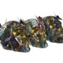 Figura Decorativa DKD Home Decor 15,5 x 10,5 x 11 cm Multicolor Caveira (3 Unidades) de DKD Home Decor, Adornos - Ref: S30432...