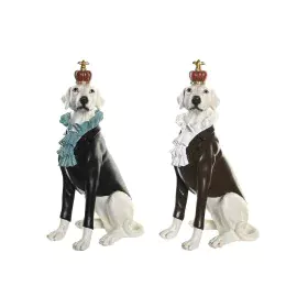 Figura Decorativa DKD Home Decor 19,5 x 16 x 38,5 cm Negro Blanco Perro (2 Unidades) de DKD Home Decor, Adornos - Ref: S30432...