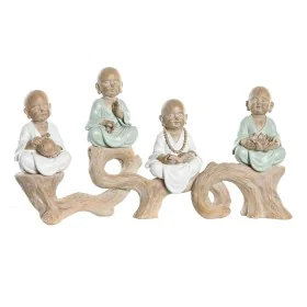 Statua Decorativa DKD Home Decor 34,5 x 9 x 18,5 cm Multicolore Frate Orientale di DKD Home Decor, Soprammobili - Rif: S30432...