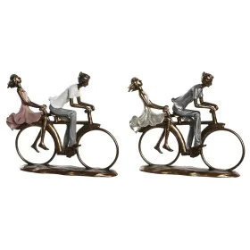 Figurine Décorative DKD Home Decor 27 x 9,5 x 23 cm Rose Doré Blanc (2 Unités) de DKD Home Decor, Objets de décoration - Réf ...