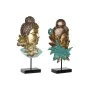 Decorative Figure DKD Home Decor 22 x 8 x 42,5 cm Black Golden Buddha Turquoise Oriental (2 Units) by DKD Home Decor, Ornamen...