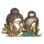 Statua Decorativa DKD Home Decor 22 x 8 x 42,5 cm Nero Dorato Buddha Turchese Orientale (2 Unità) di DKD Home Decor, Soprammo...