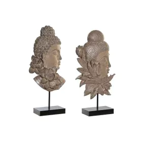 Decorative Figure DKD Home Decor 23 x 8 x 42 cm Black Brown Buddha Oriental (2 Units) by DKD Home Decor, Ornaments - Ref: S30...