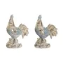 Statua Decorativa DKD Home Decor 14,3 x 7,5 x 20 cm Azzurro Turchese Gallo Decapaggio (2 Unità) di DKD Home Decor, Soprammobi...