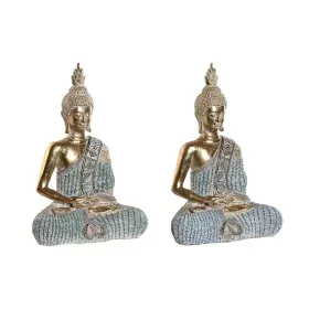 Deko-Figur DKD Home Decor 23 x 13 x 34 cm Blau Buddha türkis Orientalisch Decapé (2 Stück) von DKD Home Decor, Ornamente - Re...