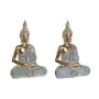 Decorative Figure DKD Home Decor 23 x 13 x 34 cm Blue Buddha Turquoise Oriental Stripped (2 Units) by DKD Home Decor, Ornamen...