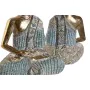 Decorative Figure DKD Home Decor 23 x 13 x 34 cm Blue Buddha Turquoise Oriental Stripped (2 Units) by DKD Home Decor, Ornamen...