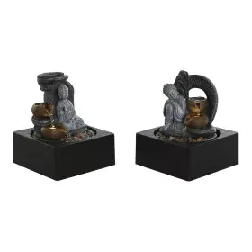 Garden fountain DKD Home Decor Buddha Resin 18 x 18 x 22 cm Oriental (2 Units) by DKD Home Decor, Water Spitters - Ref: S3043...