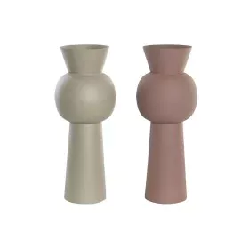 Jarrón DKD Home Decor Beige Rosa Hierro 19 x 19 x 51,5 cm (2 Unidades) de DKD Home Decor, Jarrones - Ref: S3043537, Precio: 8...