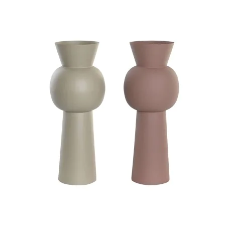 Vase DKD Home Decor Beige Pink Iron 19 x 19 x 51,5 cm (2 Units) by DKD Home Decor, Vases - Ref: S3043537, Price: 85,17 €, Dis...