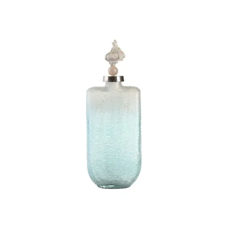 Jarrón DKD Home Decor Azul Aluminio Cristal Concha Mediterráneo 9 x 17 x 43 cm de DKD Home Decor, Jarrones - Ref: S3043553, P...