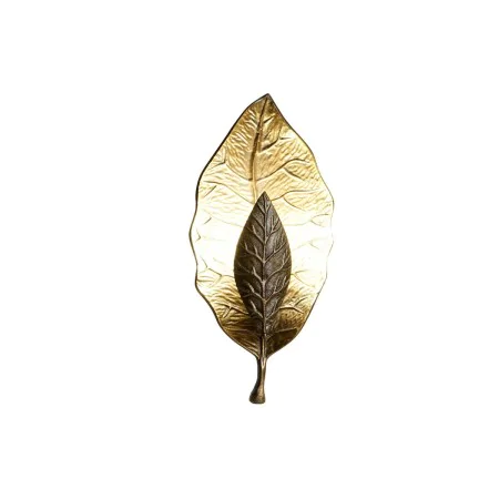 Applique DKD Home Decor 21 x 10 x 46 cm Aluminium Bronze 220 V 50 W Feuille d'une plante de DKD Home Decor, Appliques à plusi...