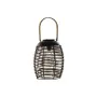 Solar lamp DKD Home Decor Brown Black Bamboo Rattan 22 x 22 x 39 cm by DKD Home Decor, Solar Lights - Ref: S3043645, Price: 3...