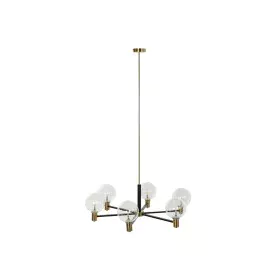 Suspension DKD Home Decor 83 x 83 x 128 cm Verre Noir Doré Métal 9 W de DKD Home Decor, Plafonniers - Réf : S3043648, Prix : ...