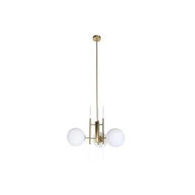 Ceiling Light DKD Home Decor 64 x 64 x 64 cm Crystal Golden Metal White 50 W by DKD Home Decor, Ceiling Lights - Ref: S304365...