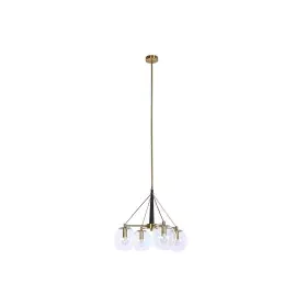 Suspension DKD Home Decor 50 x 50 x 144 cm Verre Doré Métal 50 W de DKD Home Decor, Plafonniers - Réf : S3043653, Prix : 126,...